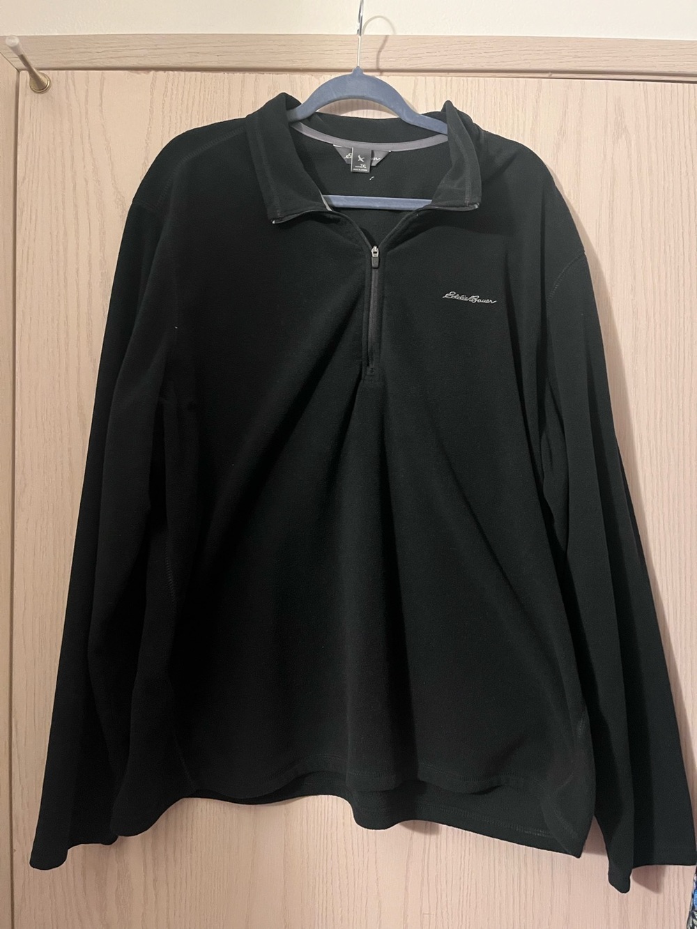 Eddie Bauer Black Lightweight Quarter-Zip Shirt Jacket